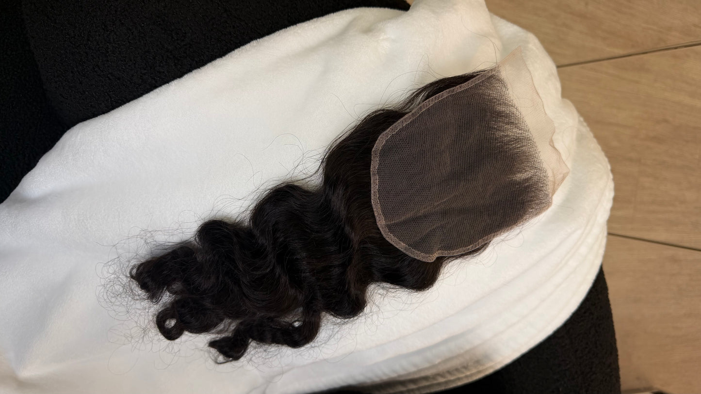 Cambodian curly closure 5*5