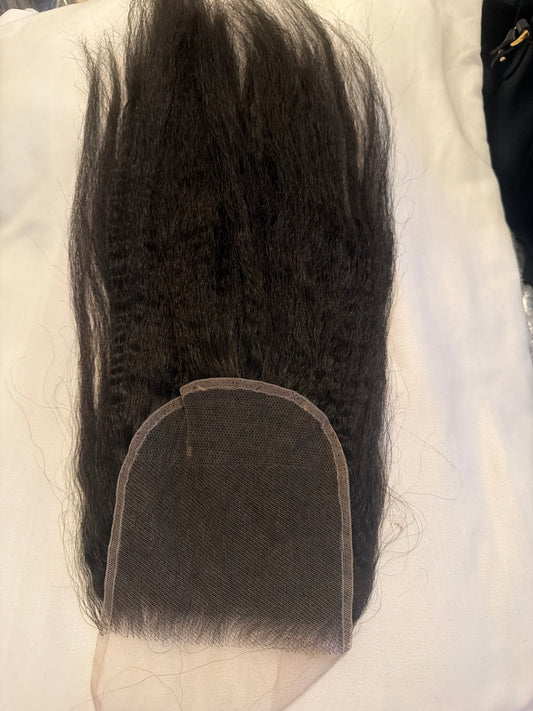 Kinky straight 5*5 closure